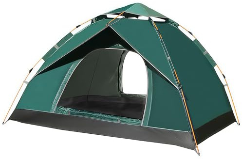 Anise Star Tenda da campeggio per 2-3 persone, pop-up, 4 stagioni, tenda a cupola da campeggio, dimensioni compatte per trekking e attività all'aperto, verde, ultraleggera, resistente al vento, 200 x
