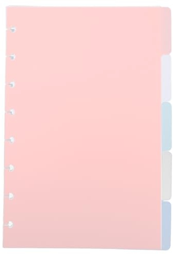 Alipis Separadores de Carpeta Pestañas 5 Colores Surtidos Tamaño 55X85 Pulgadas Índice para Cuadernos y Archivos Separadores de Página de Plástico PP Paquete de 5 Unidades para