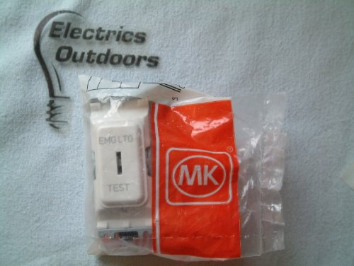 MK Electric Grid Plus 20 AMP DP Emergency Lighting Secret Key White Switch Module
