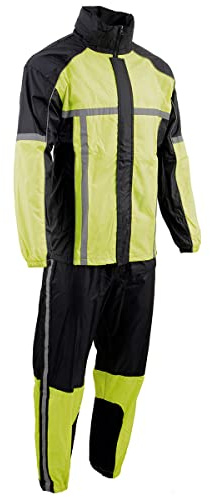 Milwaukee Leather Combinaison de pluie imperméable pour homme avec passepoil réfléchissant Violet Mossy-S