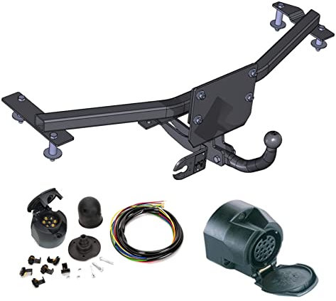 AHK Anhängerkupplung mit Elektrosatz 13 polig für Opel Corsa B 1993-2000 Schrägheck Anhängevorrichtung Hängevorrichtung - starr, mit angeschraubtem Kugelkopf