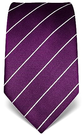 Vincenzo Boretti cravatta elegante classica da uomo, 8 cm x 15 cm, di pura seta di alta qualità, idrorepellente e antisporco, motivo a righe