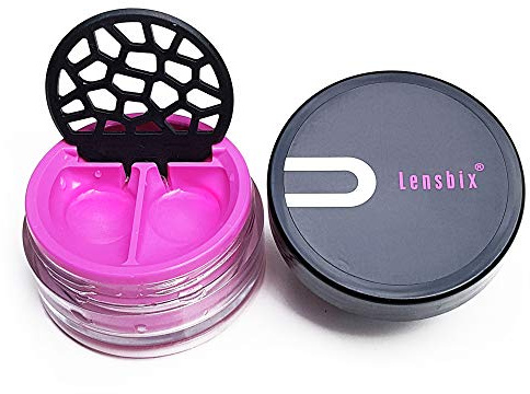 Lensbix Purist kontaktlinsbehållare för moderna människor i enkel design. (Purist rosa))