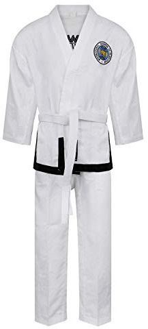 Playwell Elite Ultra Leggero Itf Taekwondo Studente Performance Combattente Suit - Bianco, 170cm