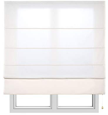 STORESDECO - Store Bateau, Plissé Tamisant pour Fenêtres Et Portes | Couleur Écru, 75 cm x 250 cm