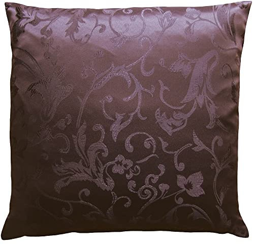 matches21 Kissenbezug Kissenhülle Heimtextilien Jacquard Ornamente Muster gewebt 1 STK 40x40 cm Dunkelbraun Polyester