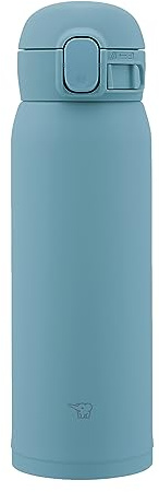 象印マホービン 水筒 シームレスせん 480ml ワンタッチ ステンレスマグ アクアグリーン パッキン一体化で洗うのは3点だけ SM-WS48-GM