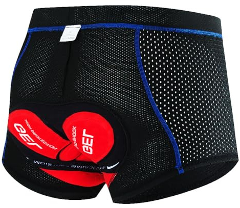 NuCamper Calzoncillos Ciclismo para Hombre Acolchados con elástico 5D Gel Acolchado de Asiento a Prueba de Golpes de Secado rápido Transpirable Calzoncillos