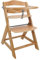 509 CREW SUN Plus Wooden Baby Kids High Chair Grow Up Adult Chair, with Front Tray Front Bar Front Crotch in color Natural Beech Wood