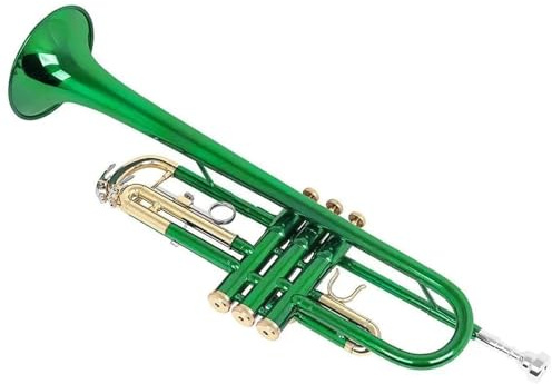 HQWBVD Trompette Ensemble D'instruments De Trompette pour Débutant Trompette en Si Bémol Instrument À Vent en Laiton avec Gants Sac De Rangement