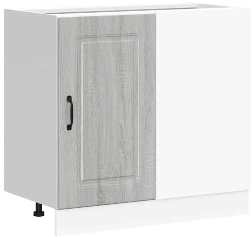 vidaXL Base da Cucina Kalmar Grigio Sonoma in Legno Multistrato, Mobile Base lavello, Mobile Base lavello Cucina, Mobile Base Cucina per lavello