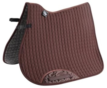 Merauno ® Tapis de selle de saut anglais pour chevaux, GP universel, doux, durable, de qualité supérieure, en coton, respirant, facile à nettoyer, polyvalent, marron VSS