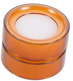 Homoyoyo Humidificateur à Doigts pour Comptage D'argenté Orange en Éponge Ronde 2pcs et Nettoyage Rapide Facile Absorption D'eau pour Bureaux Financiers