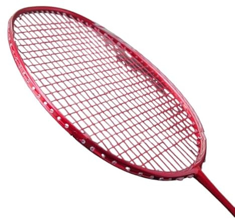 WANGBINGXING Badminton Set Raqueta de bádminton Fibra Carbono con Bolsa Cuerdas Raquetas Profesionales(Red)
