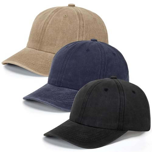 GZRXIOUS Lot de 3 Casquettes de Baseball pour Homme et Femme, en Coton