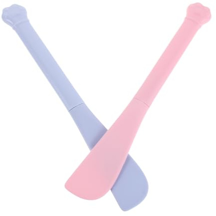 Yardwe Lot de 2 Cuillères à Long Manche pour Animaux Ouvre-boîte et Cuillère Spatule en Plastique Bleu et Rose Accessoires pour Nourrir Chats et Chiens Pratiques pour Nourriture