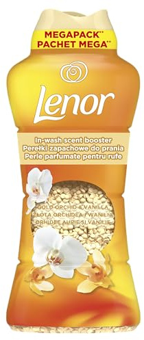 Lenor parfymerade tvättbara doftpärlor 735 g, guld orkidé och vanilj, non-stop doft upp till 12 veckor för lagrade kläder
