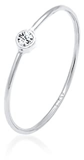 Elli Ring Damen Solitär mit Kristall in 925 Sterling Silber