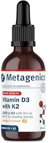 Metagenics Vitamin D3 with K2 Liquid Drops - Bone Health & Immunity - Orange, 30ml