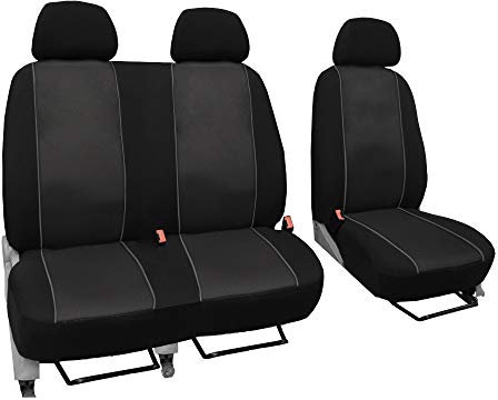 GSC Sitzbezüge Universal Polyester Schonbezüge 1+2 kompatibel mit Renault TRAFIC