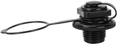 Inflatable Boat Air Valve, 23.9mm Black Plastic Inflatable Fishing Boat Replacement Kayak Raft Plug Replacement Air Valve for Rubber Dinghy Pool Boat Airbeds