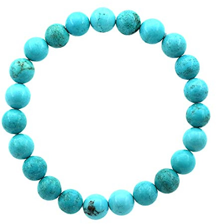 Ouubuuy Grün Türkis Armband,8mm Heilsteine Armband, Edelstein Armband Damen, Stein Armband Damen,Armband Perlen Damen,Armband Damen Perlen