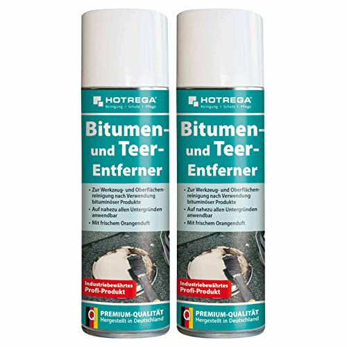 HOTREGA Bitumen- und Teer-Entferner 300 ml - entfernt auch Harz, Ruß, Gummiabrieb, Menge:2