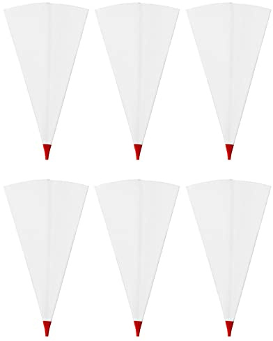 QWORK Vinyl Masonry Mortar Bag with Integrated Tip, 6 Pack Tear Resistant, Puncture Proof