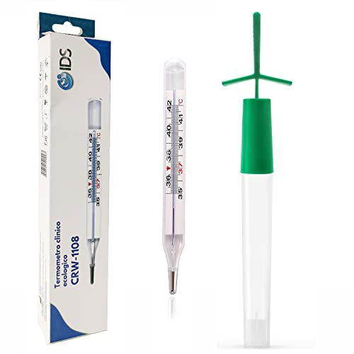 App Life Termometro Febbre in Vetro Senza Mercurio, Alta Precisione, Impermeabile, Adatto a Neonati, Bambini e Adulti