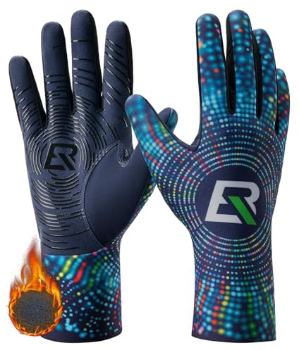 ROCKBROS Guanti Bici Caldi, Guanti Sportivi Antivento, Guanti Antiscivolo Invernali, Adatto per Corsa, Ciclismo, Arrampicata, Escursionismo, Uomo e Donna