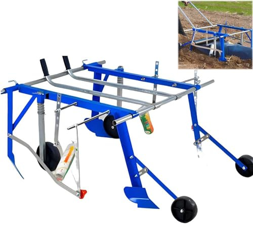 IXPIUZB Huerto Plastico MáQuina Maquinaria AgríCola,Manual Multifuncional Anchura Y Profundidad Ajustables,Plastico Agricola MáQuina Acolchado,Adecuada para De JardíN para Huerto