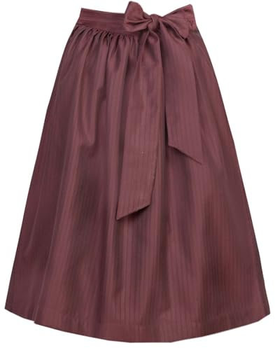 Goldschmidt Dirndschürze Davina | Edle Jacquard-Dirndlschürze für Damen | Schürze zum Dirndl (weinrot 65cm Länge, M)