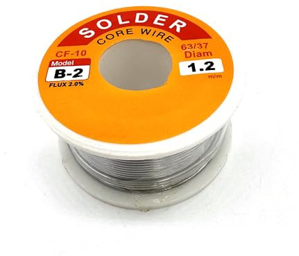 3.5oz/100g Solder Soldering Wire Rosin Core Flux 2.0% Diameter 0.6/0.8/1.0/1.2/1.5/2.0MM Soldering Iron Tin Wire Coil Low Melting Point Welding Tool (1.2mm)