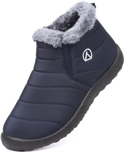 LAZAZAFI Botas de Nieve Botas para Niñas Invierno Calentar Forrada Botas para Niños Impermeables Exterior Antideslizante Planas Casual Caminar Botas