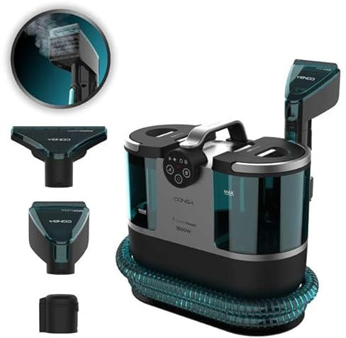 Cecotec Limpiador Aspirador de Tapicerias y Alfombras Conga 7000 Carpet&Spot Clean Steam XXL, 1700W, Limpieza 3en1, Deposito 1600ml agua limpia y 950ml agua sucia, Radio de acción 7m