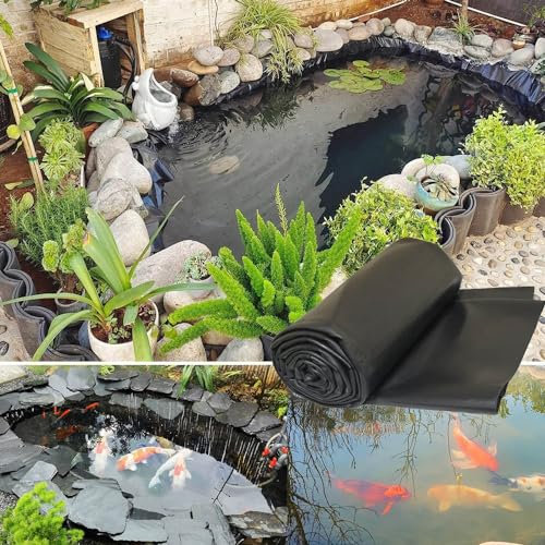 Grande membrana flessibile per laghetti, resistente ai raggi UV, 4 x 7 m, per laghetti, torrenti e fontane ornamentali