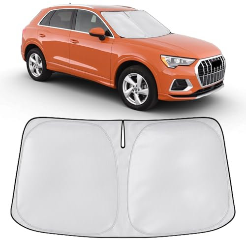 SONRUIJIE Parasole Auto，Parasole Auto Parabrezza Interno compatibile con Audi Q3 2019-2025, Isolamento Termico e Protezione UV,Pieghevole