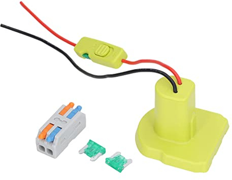 Jeffergarden Litiumbatteriadapter, ABS-material, Tätt Grepp med 30A Säkring för en + 18V Verktyg, Idealisk för Elcyklar och Campingutrustning
