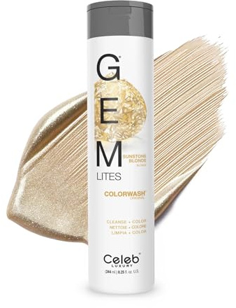 Celeb Luxury Gem Lites Semi Permanent Colourwash Shampoo Blonde - Sunstone 240ml