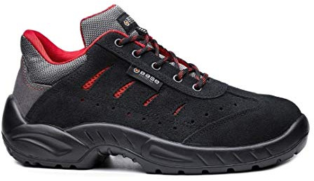 Base Protection Toledo S1P SRC Säkerhetssko, Storlek: 38, Färg: Svart/Röd, B0168BKD38