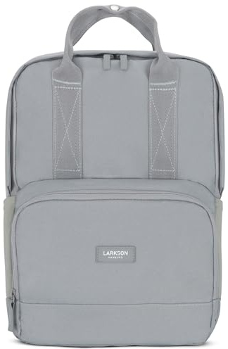 LARKSON Rucksack Damen & Herren Grau - No 6 - Daypack mit 16 Zoll Laptopfach - Rucksäcke für City Schule Business - Schulrucksack Mädchen Teenager - Wasserabweisend