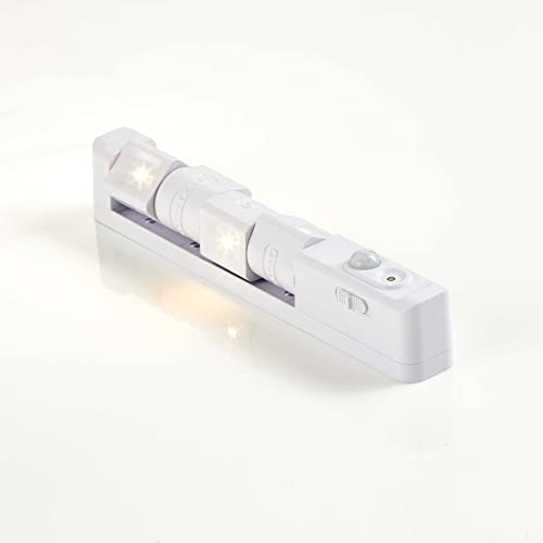 Northpoint LED Sensorleuchte mit 4 drehbaren Leuchtelementen tageslichtweißes Licht(3000K) inkl. Batterien Bewegungsmelder 100° Erfassungswinkel 3 m Reichweite