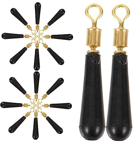 BESPORTBLE Fishing Bobber Stoppers Small Float Bobbers Silicone Rubber Anti-Tangle Multi-Directional Rotating Design Portable Fishing Line Stops for Anglers 30 Pieces Set