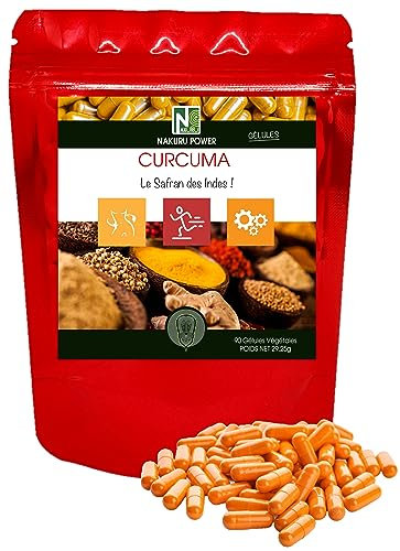 NAKURU | Curcuma | Gamme Power | Fabriqué en France | Le Safran des Indes! (90 Gélules Végétales de 325mg)