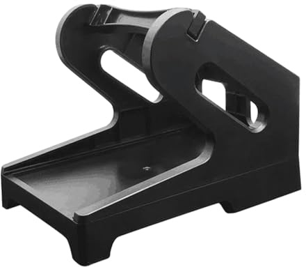 Generic Label Holder Shipping Label Stand Desktop Printer Accessory Compact Shipping Label Roll Holder for Rolls and Fanfold Labels, Black