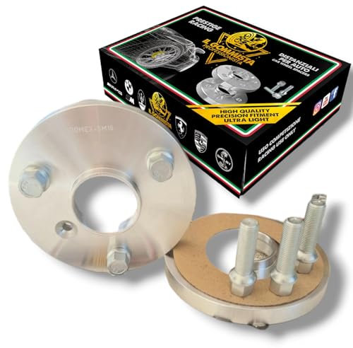 IGP 2 Distanziali Ruote 12 mm Compatibili Con Smart 3 fori + 6 Bulloni in acciaio Fortwo 450 Roadster 452 Fortwo 451 452