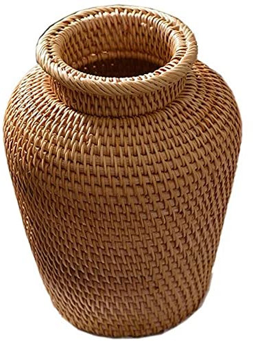 Widybord Cesto di Vimini in Rattan, da Appendere, Vaso da Fiori o Vaso portaoggetti in Vimini Intrecciato