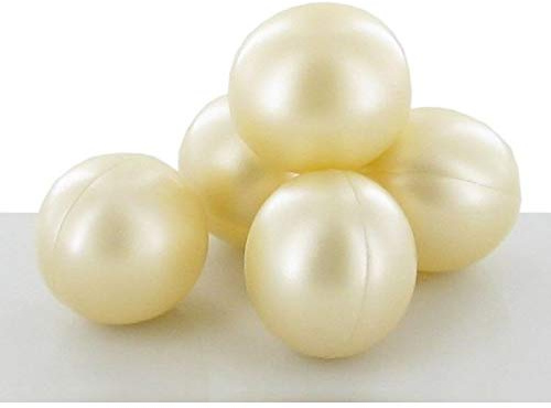Générique - Lot de 12 Perles de bain rondes nacrées - Fabrication Française - Sans Paraben - Noix de coco