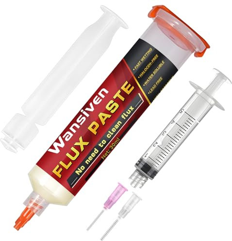 Wansiven Flux de pâte à souder, 30 ml de pâte de flux à souder sans plomb, sans flux de soudure propre pour le soudage électronique SMD BGA LED PCB