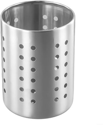 Yhenlovtt Portautensili in acciaio inox, porta bacchette da cucina, porta utensili da cucina, portaposate, porta cucchiaio (10 x 12,5 cm)